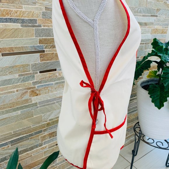 SET OF 3 VINTAGE LOOK SMOCK APRONS - Picture 4 of 15